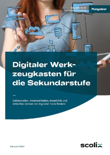 Buchcover und Innenansicht für das Buch: Digitaler Werkzeugkasten für die Sekundarstufe