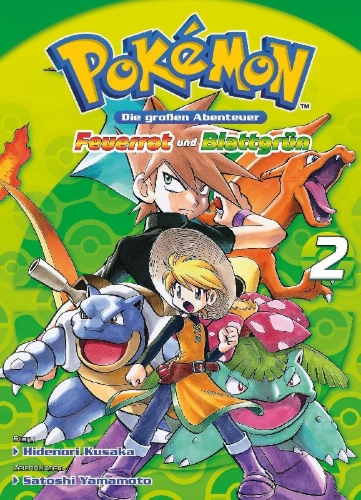 Buchcover und Innenansicht für das Buch: Pokémon - Die großen Abenteuer: Feuerrot und Blattgrün 02