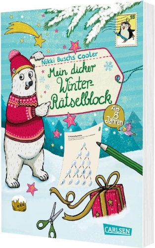 Buchcover und Innenansicht für das Buch: Mein dicker Winter-Rätselblock