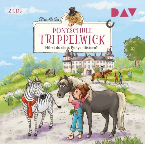 Buchcover und Innenansicht für das Buch: Ponyschule Trippelwick - Teil 1: Hörst du die Ponys flüstern?