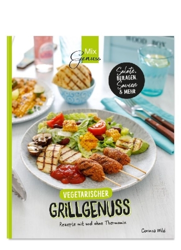 Buchcover und Innenansicht für das Buch: Vegetarischer Grillgenuss