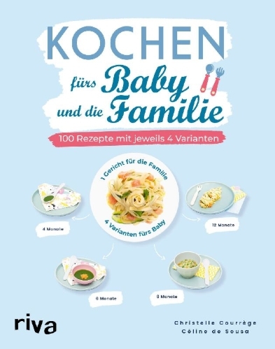 Buchcover und Innenansicht für das Buch: Kochen fürs Baby und die Familie