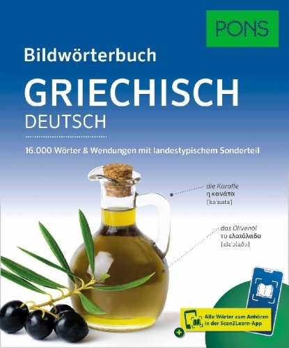 Buchcover und Innenansicht für das Buch: PONS Bildwörterbuch Griechisch