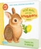 Buchcover und Innenansicht für das Buch: Hör mal, wie ich knabbern kann (Mein erstes Streichel-Soundbuch 5)