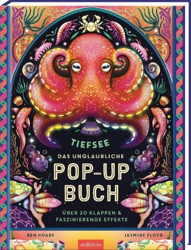 Buchcover und Innenansicht für das Buch: Das unglaubliche Pop-up-Buch - Tiefsee