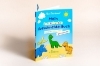 Buchcover und Innenansicht für das Buch: Mein kunterbuntes Ausschneidebuch - Dinosaurier. Schneiden, kleben, malen für Kinder ab 3 Jahren. Mit Scherenführerschein