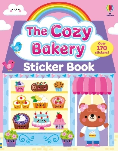 Buchcover und Innenansicht für das Buch: The Cozy Bakery Sticker Book
