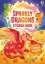 Buchcover und Innenansicht für das Buch: Sparkly Dragons Sticker Book