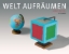 Buchcover und Innenansicht für das Buch: Welt aufräumen