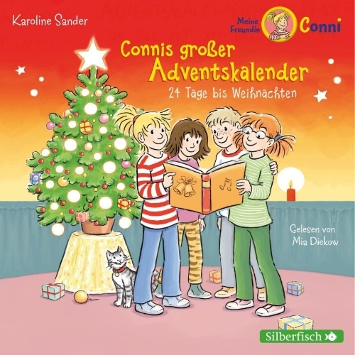 Buchcover und Innenansicht für das Buch: Connis großer Adventskalender