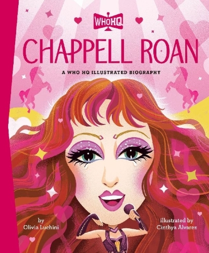 Buchcover und Innenansicht für das Buch: Chappell Roan: A Who HQ Illustrated Biography