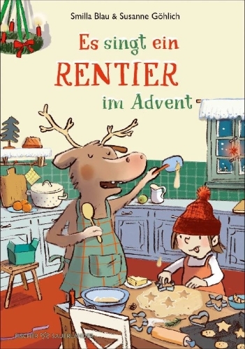Buchcover und Innenansicht für das Buch: Es singt ein Rentier im Advent