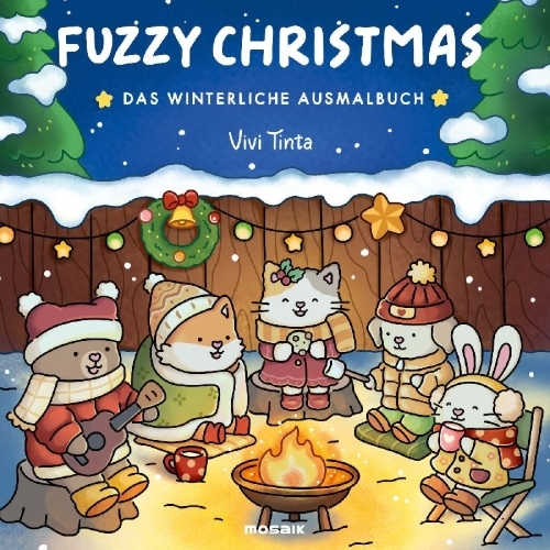 Buchcover und Innenansicht für das Buch: Fuzzy Hygge Christmas Vibes