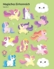 Buchcover und Innenansicht für das Buch: Cute Things - Mein Stickertraum: Einhörner