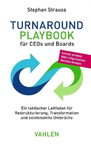 Buchcover und Innenansicht für das Buch: Turnaround Playbook für CEOs und Boards