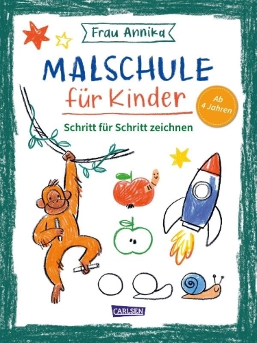 Buchcover und Innenansicht für das Buch: Malschule für Kinder