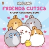 Buchcover und Innenansicht für das Buch: Molang: Friends Cuties: A Cosy Colouring Book