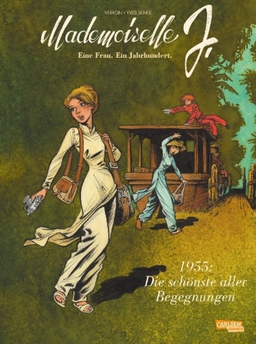 Buchcover und Innenansicht für das Buch: Mademoiselle J - Eine Frau. Ein Jahrhundert. 3: 1955: Die schönste aller Begegnungen