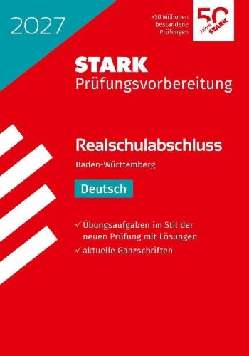Buchcover und Innenansicht für das Buch: STARK Deutsch - Realschulabschluss 2027 BW - Prüfungsvorbereitung