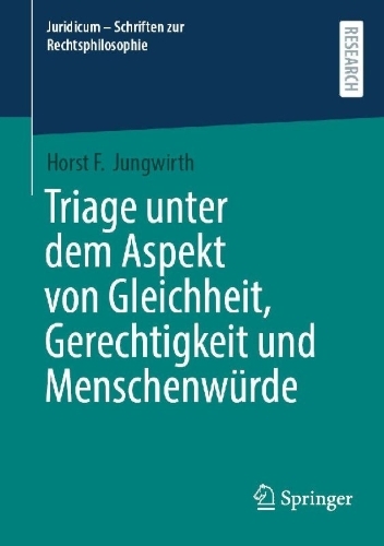 Buchcover und Innenansicht für das Buch: Triage unter dem Aspekt von Gleichheit, Gerechtigkeit und Menschenwürde