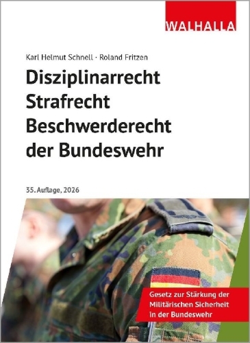 Buchcover und Innenansicht für das Buch: Disziplinarrecht, Strafrecht, Beschwerderecht der Bundeswehr