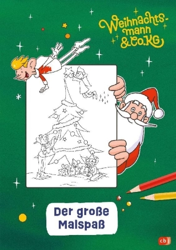 Buchcover und Innenansicht für das Buch: Weihnachtsmann & Co. KG - Der große Malspaß