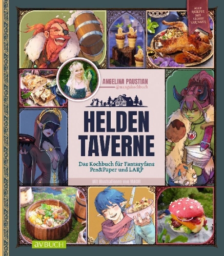 Buchcover und Innenansicht für das Buch: HELDENTAVERNE
