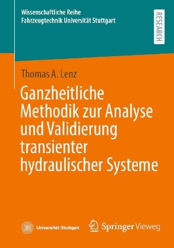 Buchcover und Innenansicht für das Buch: Ganzheitliche Methodik zur Analyse und Validierung transienter hydraulischer Systeme