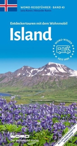 Buchcover und Innenansicht für das Buch: Entdeckertouren mit dem Wohnmobil Island