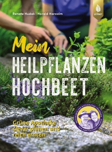 Buchcover und Innenansicht für das Buch: Mein Heilpflanzen-Hochbeet
