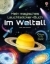 Buchcover und Innenansicht für das Buch: Mein magisches Leuchtsticker-Buch: Im Weltall