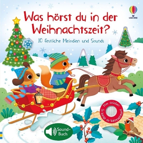Buchcover und Innenansicht für das Buch: Was hörst du in der Weihnachtszeit?