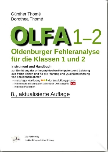 Buchcover und Innenansicht für das Buch: OLFA 1-2: Oldenburger Fehleranalyse für die Klassen 1 und 2.