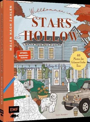 Buchcover und Innenansicht für das Buch: Malen nach Zahlen - Willkommen in Stars Hollow