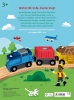 Buchcover und Innenansicht für das Buch: BRIO World: Mein Zug-Buch - Großes Vorlese-Spielbuch mit original BRIO-Zug und Gleisspuren auf jeder Seite