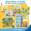 Buchcover und Innenansicht für das Buch: BRIO World: Mein Zug-Buch - Großes Vorlese-Spielbuch mit original BRIO-Zug und Gleisspuren auf jeder Seite