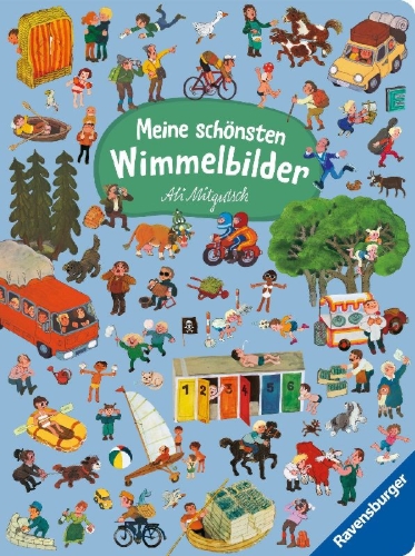 Buchcover und Innenansicht für das Buch: Meine schönsten Wimmelbilder