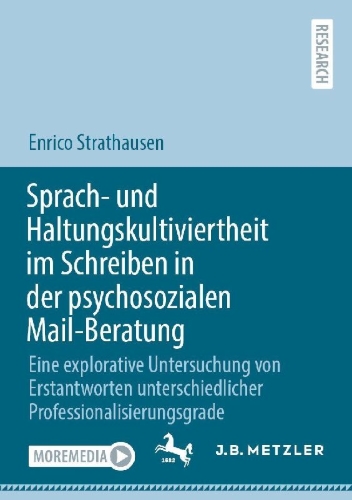 Buchcover und Innenansicht für das Buch: Sprach- und Haltungskultiviertheit im Schreiben in der psychosozialen Mail-Beratung