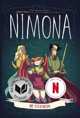 Buchcover und Innenansicht für das Buch: Nimona