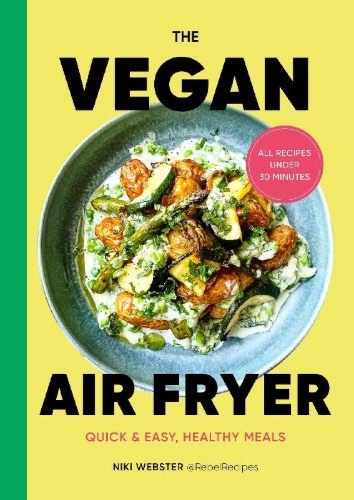 Buchcover und Innenansicht für das Buch: The Vegan Air Fryer