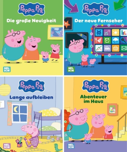Buchcover und Innenansicht für das Buch: Nelson Mini-Bücher: 4er Peppa Pig 33-36