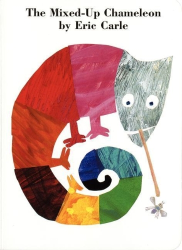 Buchcover und Innenansicht für das Buch: The Mixed-Up Chameleon Board Book