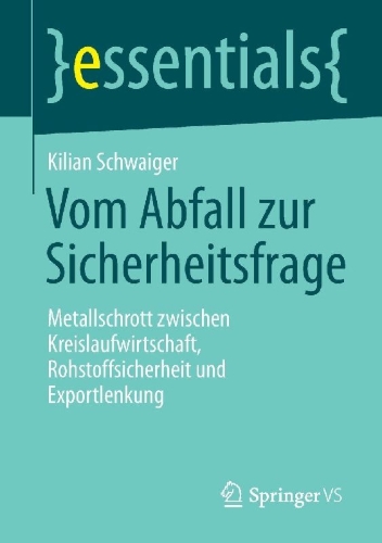 Buchcover und Innenansicht für das Buch: Vom Abfall zur Sicherheitsfrage