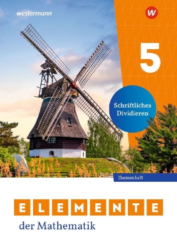 Buchcover und Innenansicht für das Buch: Elemente der Mathematik SI. Arbeitsheft 5 Schriftliches Dividieren. Für Niedersachsen