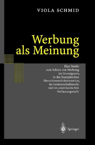 Buchcover und Innenansicht für das Buch: Werbung als Meinung