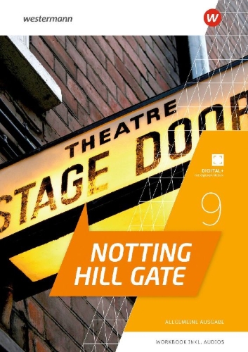 Buchcover und Innenansicht für das Buch: Notting Hill Gate - Workbook 9A mit Audio-Download