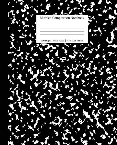 Buchcover und Innenansicht für das Buch: Marbled Composition Notebook