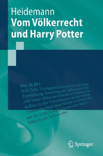 Buchcover und Innenansicht für das Buch: Vom Völkerrecht und Harry Potter