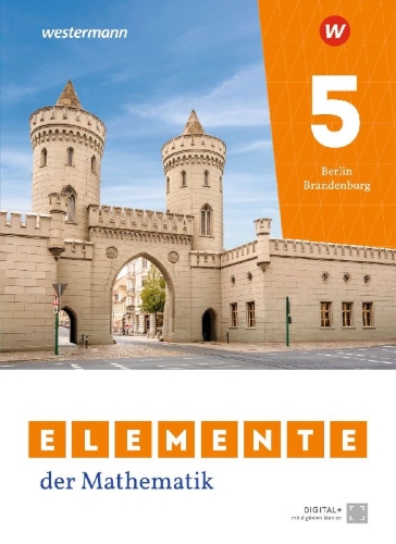Buchcover und Innenansicht für das Buch: Elemente der Mathematik SI 5. Schulbuch. Für Berlin und Brandenburg