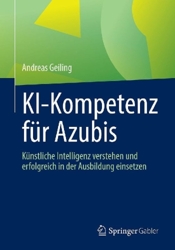Buchcover und Innenansicht für das Buch: KI-Kompetenz für Azubis